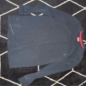 Supreme Long Sleeve Tee - Black with Red Accents